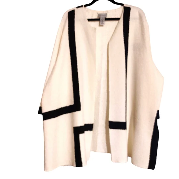 Catherines Black and White Jacket/Sweater Size 1X 18/20W - Picture 8 of 8